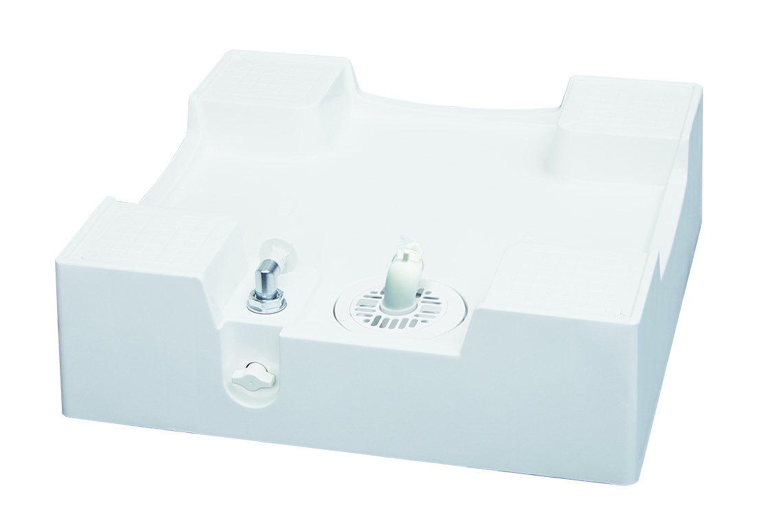 【テクノテック】床上配管対応給水栓付防水パン　TPRF640-W3-FN　ニューホワイト